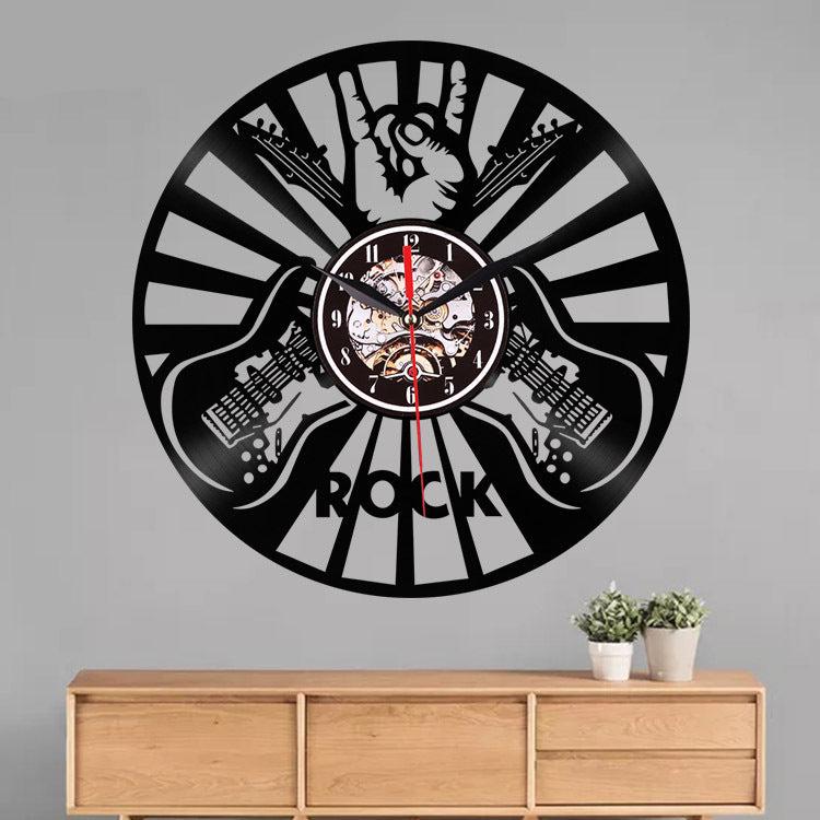 Rock Band Lp Record Silent Wall Clock