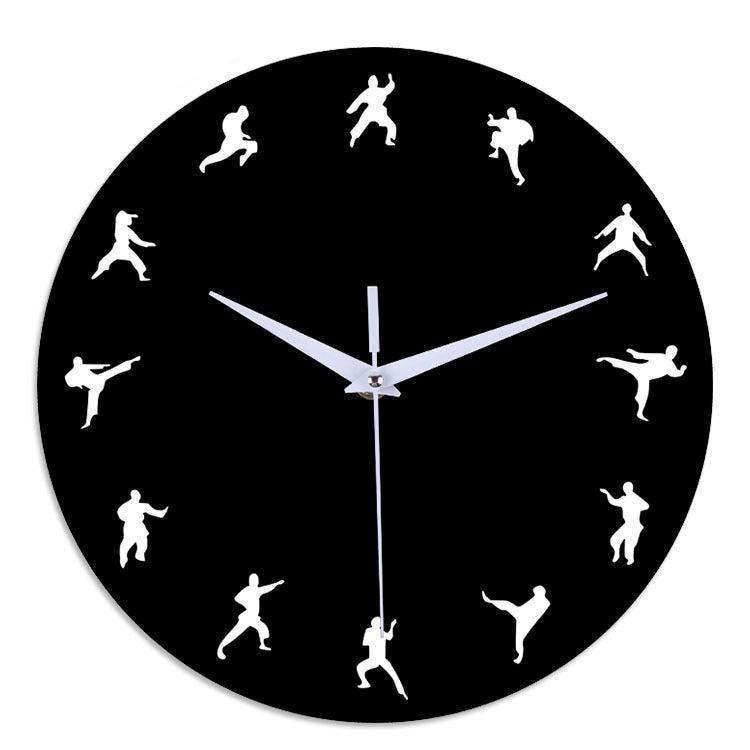 Martial Arts Themed Silent Wall Clock