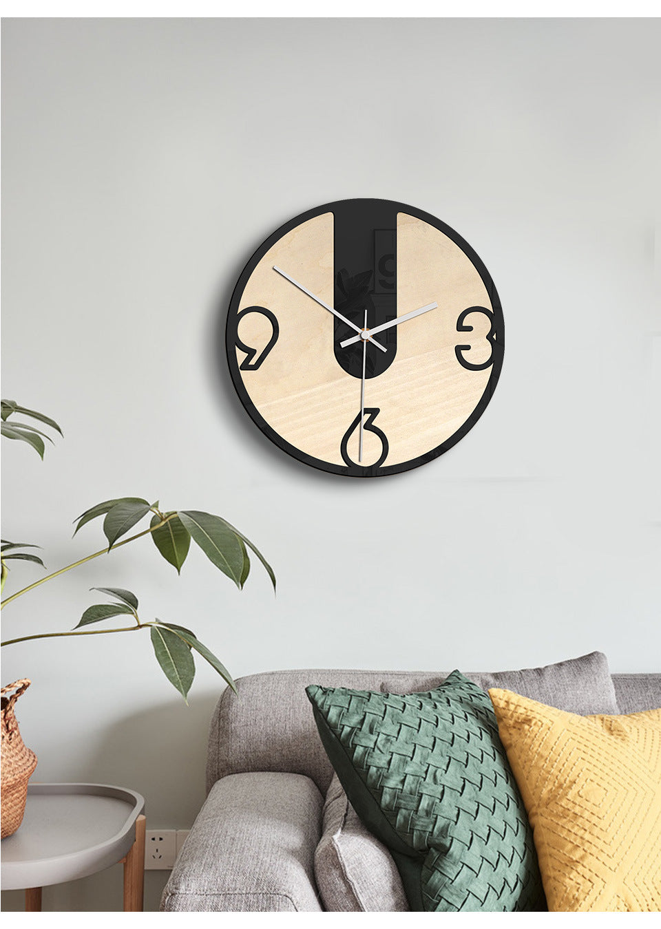 Modern Noiseless Wall Décor Clock for Home
