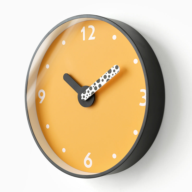Cute Round Wall Clock for Kids Bedroom