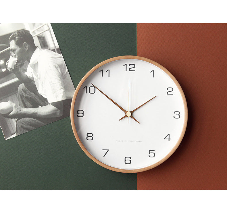 Analogue Wall Décor Wooden Clock for Home