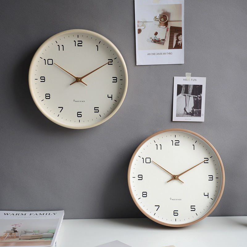 Minimalist Analogue Wall Décor Wooden Clock for Home