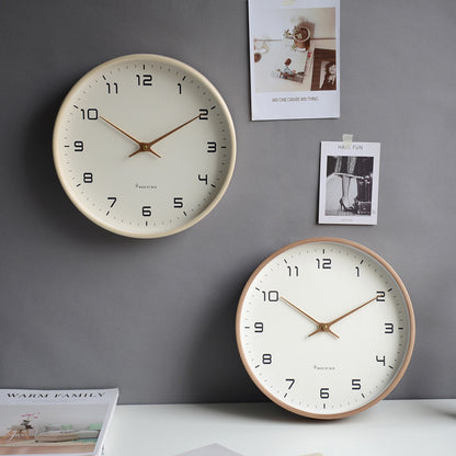 Minimalist Analogue Wall Décor Wooden Clock for Home