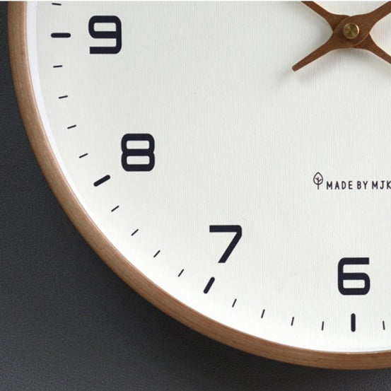 Minimalist Analogue Wall Décor Wooden Clock for Home