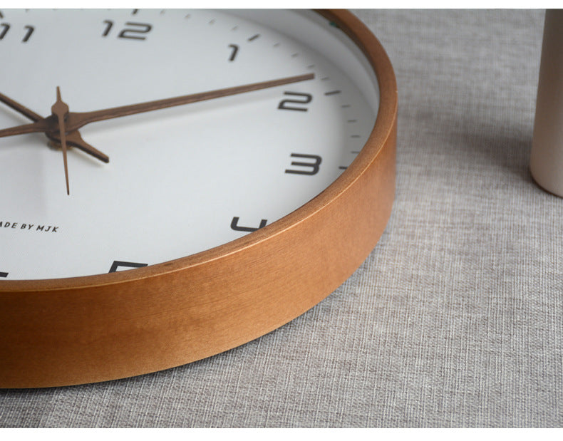 Minimalist Analogue Wall Décor Wooden Clock for Home