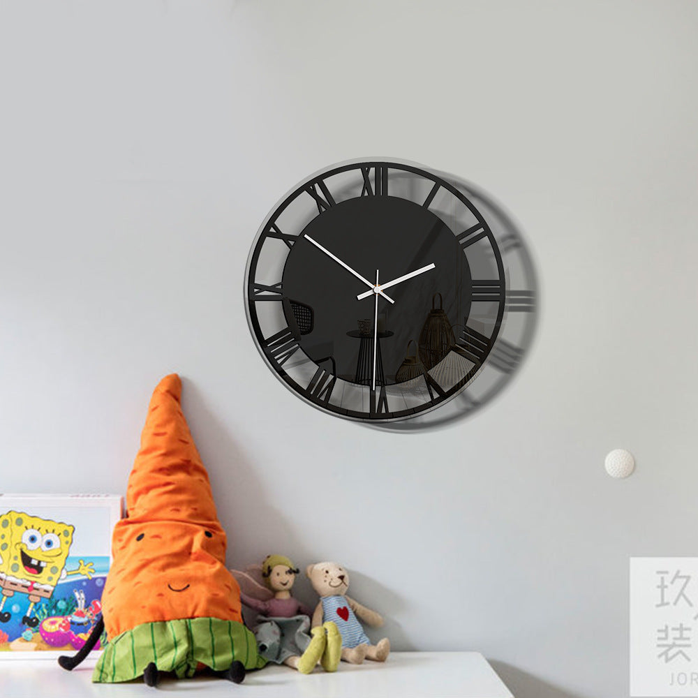 Roman Numerals Wall Décor Noiseless Clock for Home