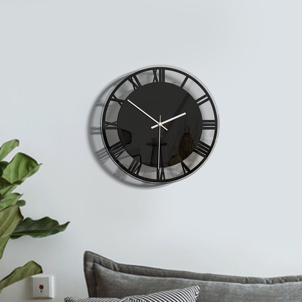 Roman Numerals Wall Décor Noiseless Clock for Home