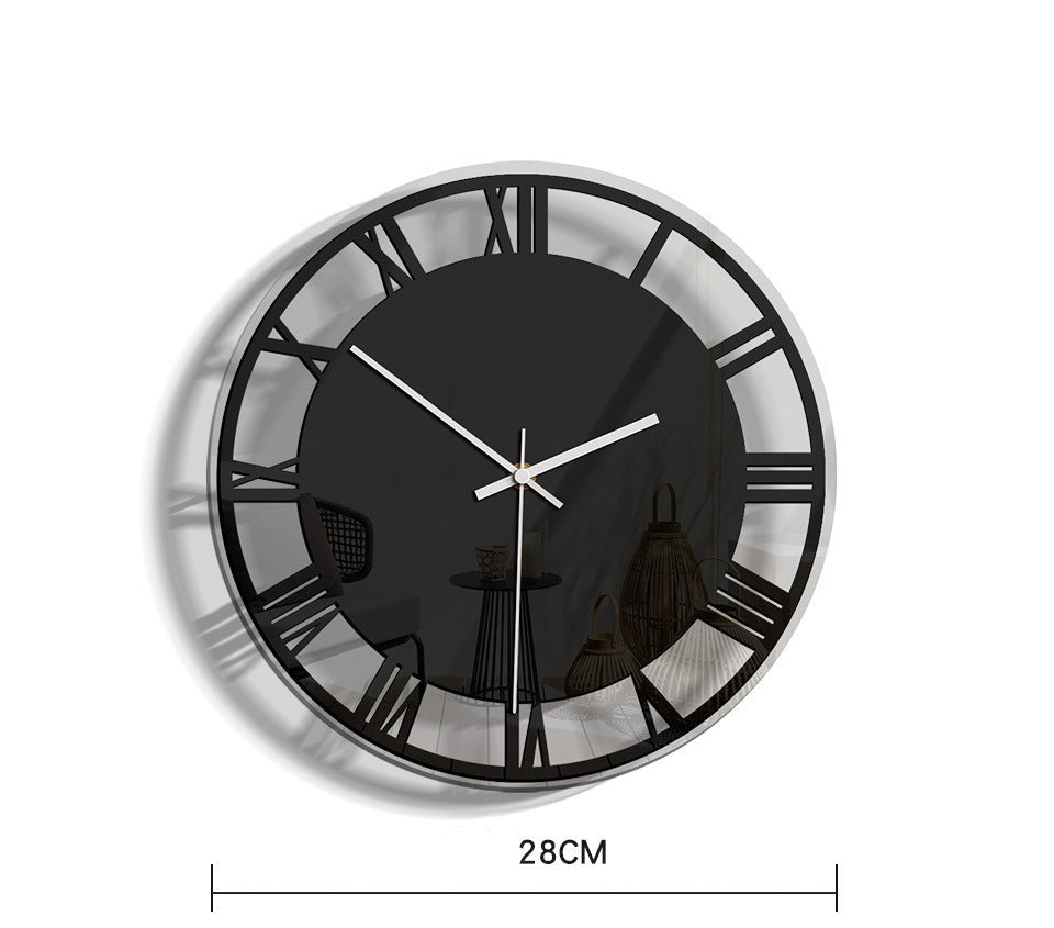 Roman Numerals Wall Décor Noiseless Clock for Home