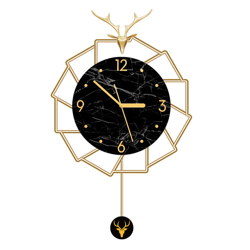 Nordic Wall Decoration Silent Pendulum Clock for Livingroom