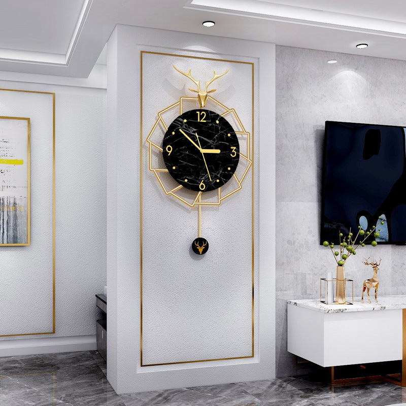 Nordic Wall Decoration Silent Pendulum Clock for Livingroom