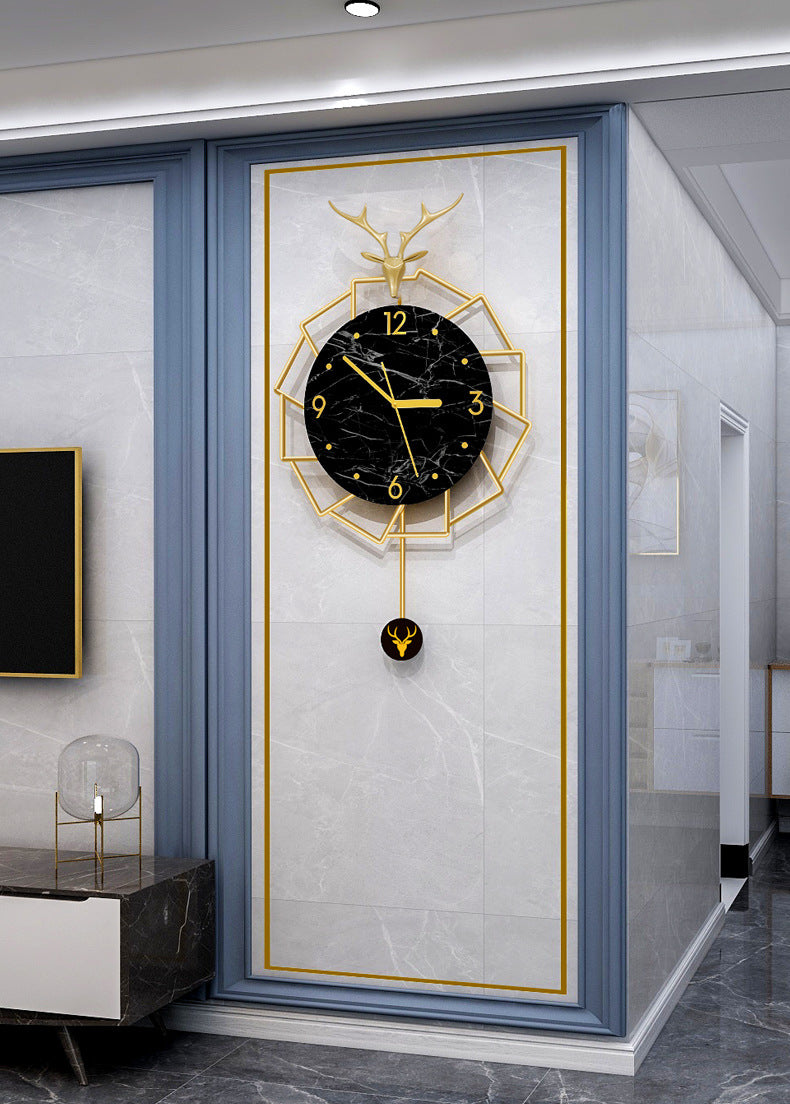 Nordic Wall Decoration Silent Pendulum Clock for Livingroom