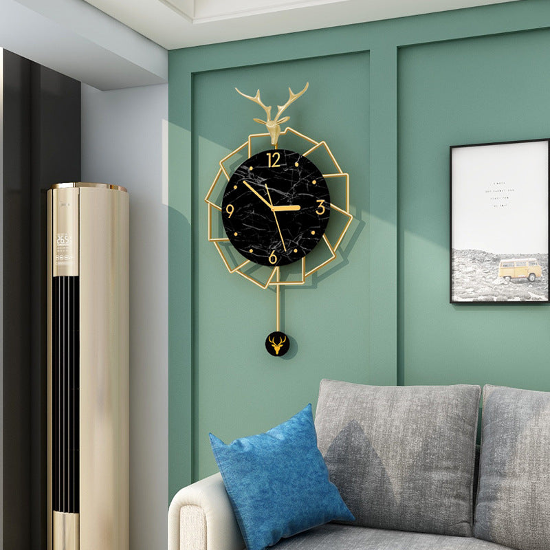 Nordic Wall Decoration Silent Pendulum Clock for Livingroom
