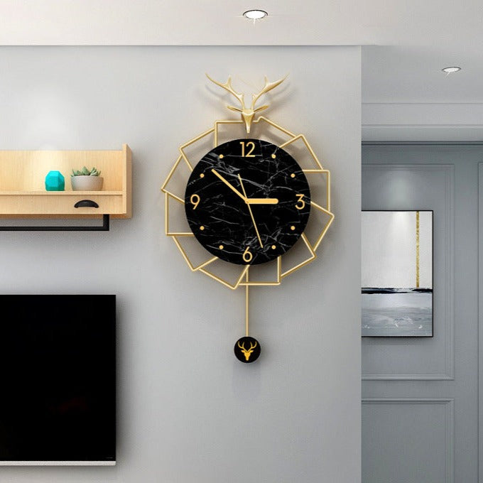 Nordic Wall Decoration Silent Pendulum Clock for Livingroom
