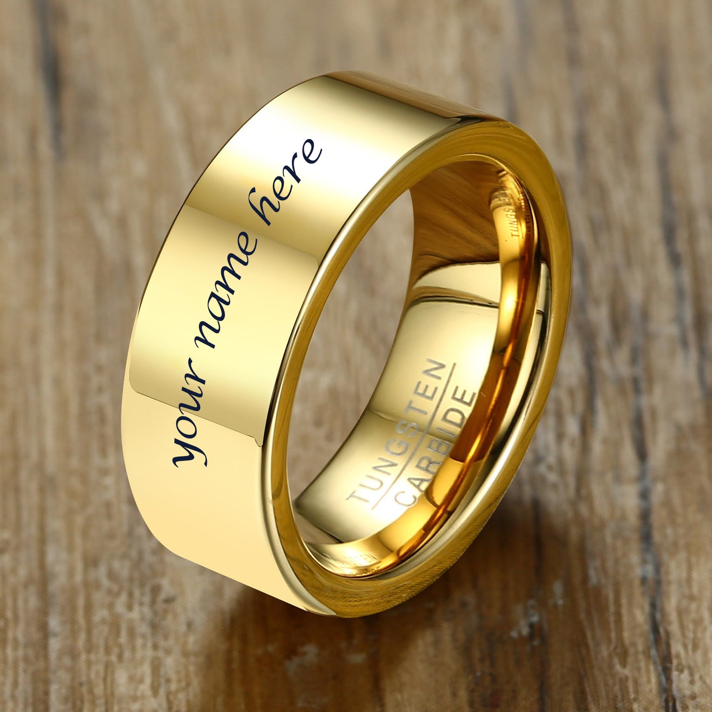 Custom Engravable Tungsten Ring for men