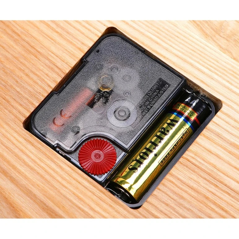 Solid Wood Minimalist Bedroom Desktop Silent Clock