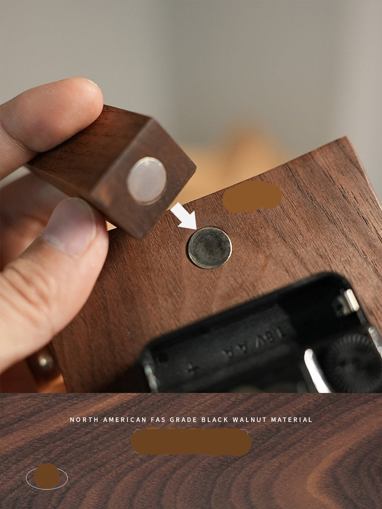 Solid Wood Minimalist Square Silent Desktop Clock