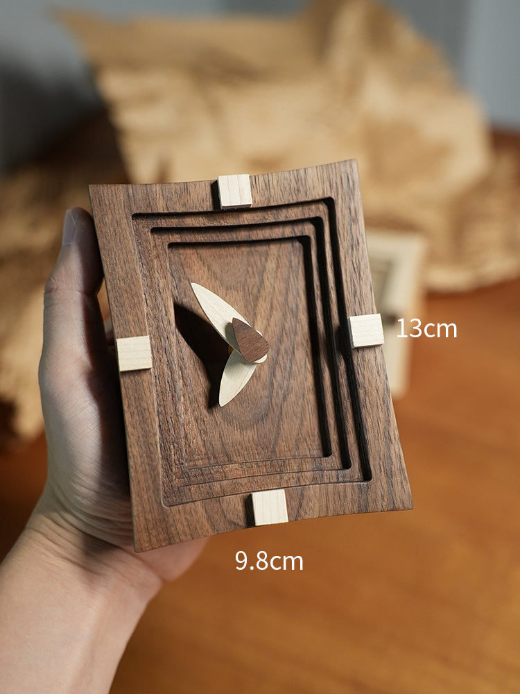 Solid Wood Minimalist Square Silent Desktop Clock