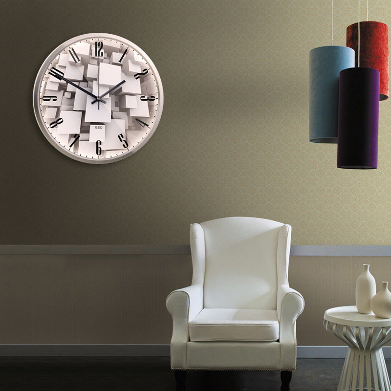 Nordic Silent Wall Clock for Livingroom 12.6 Inches