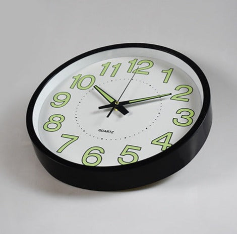 Luminous Numbers Simple Silent Clock 12 Inches