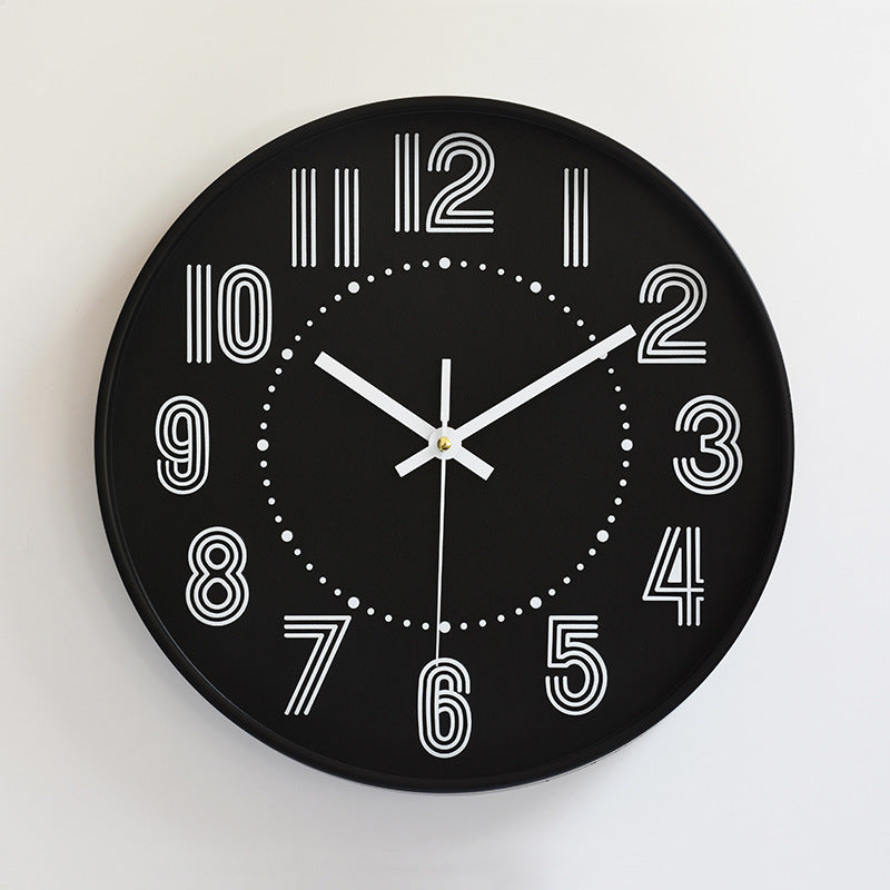 Big Letters Classroom Silent Wall Clock 12 Inches Battery Operated