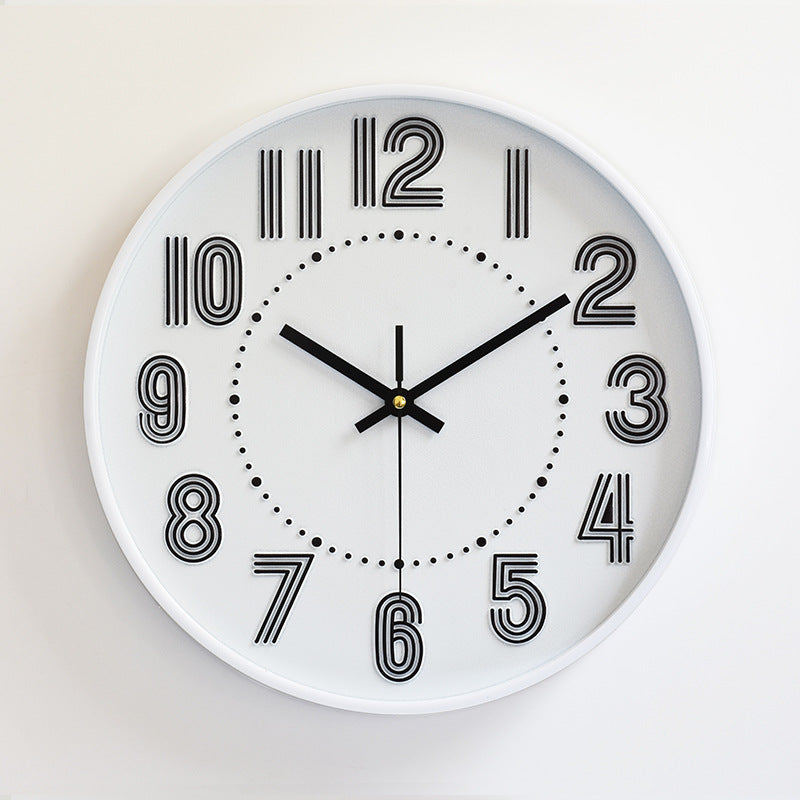 Big Letters Classroom Silent Wall Clock 12 Inches Battery Operated