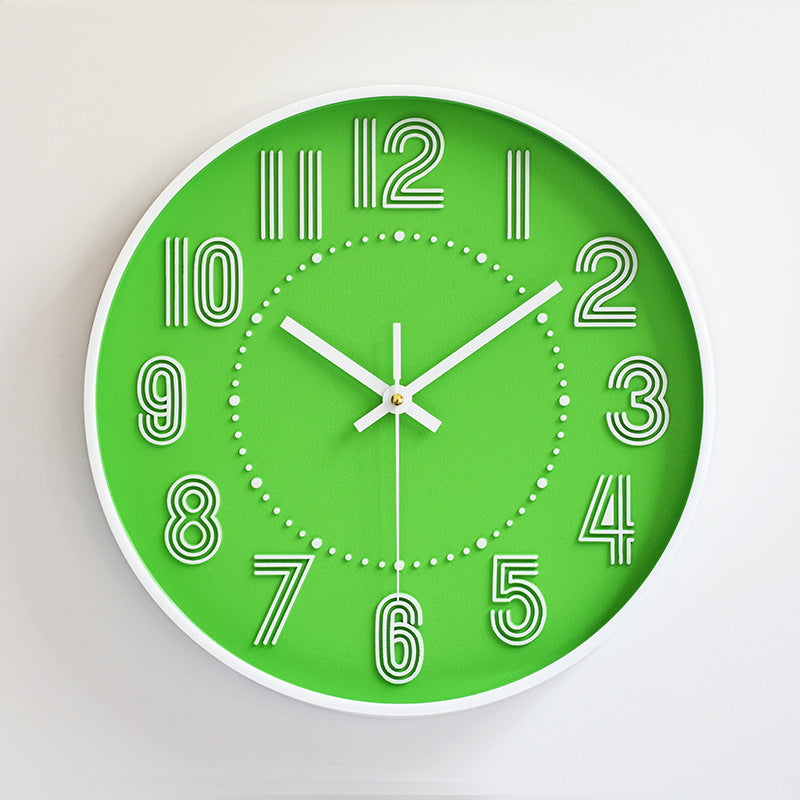 Big Letters Classroom Silent Wall Clock 12 Inches Battery Operated