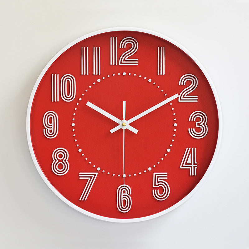 Big Letters Classroom Silent Wall Clock 12 Inches Battery Operated