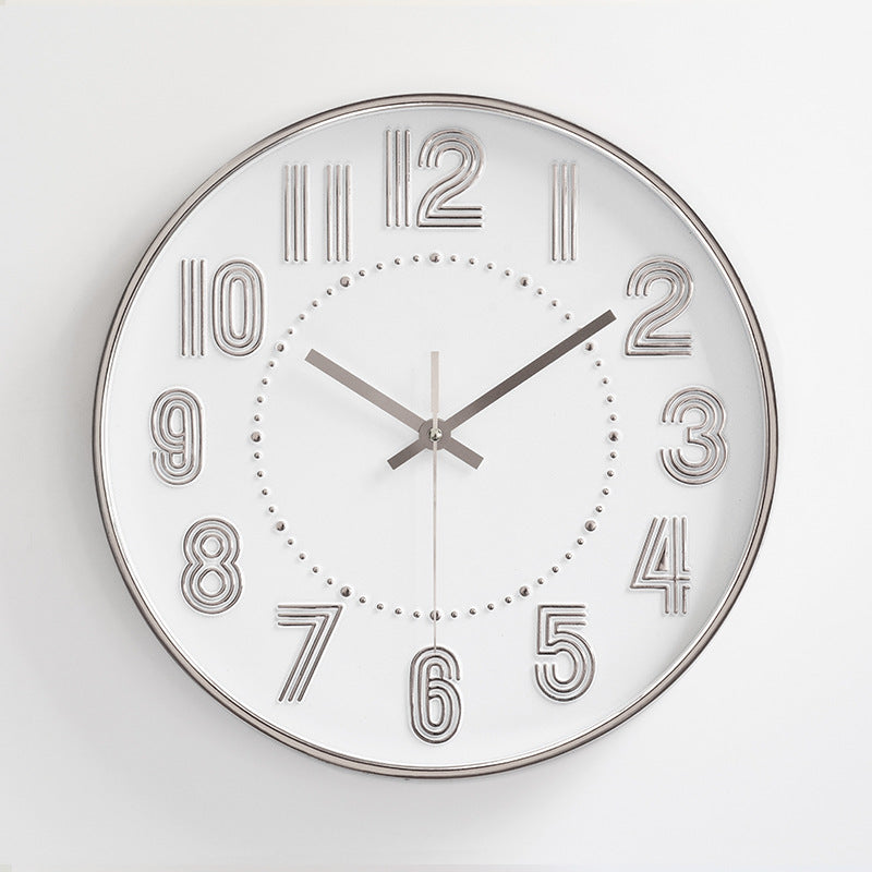Big Letters Classroom Silent Wall Clock 12 Inches Battery Operated