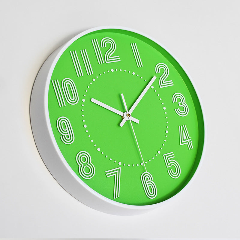 Big Letters Classroom Silent Wall Clock 12 Inches Battery Operated