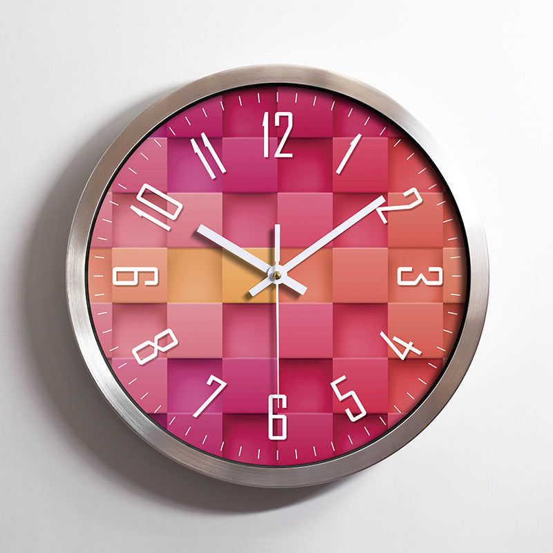 Simple Bedroom Wall Decor Silent Clock 12 Inches