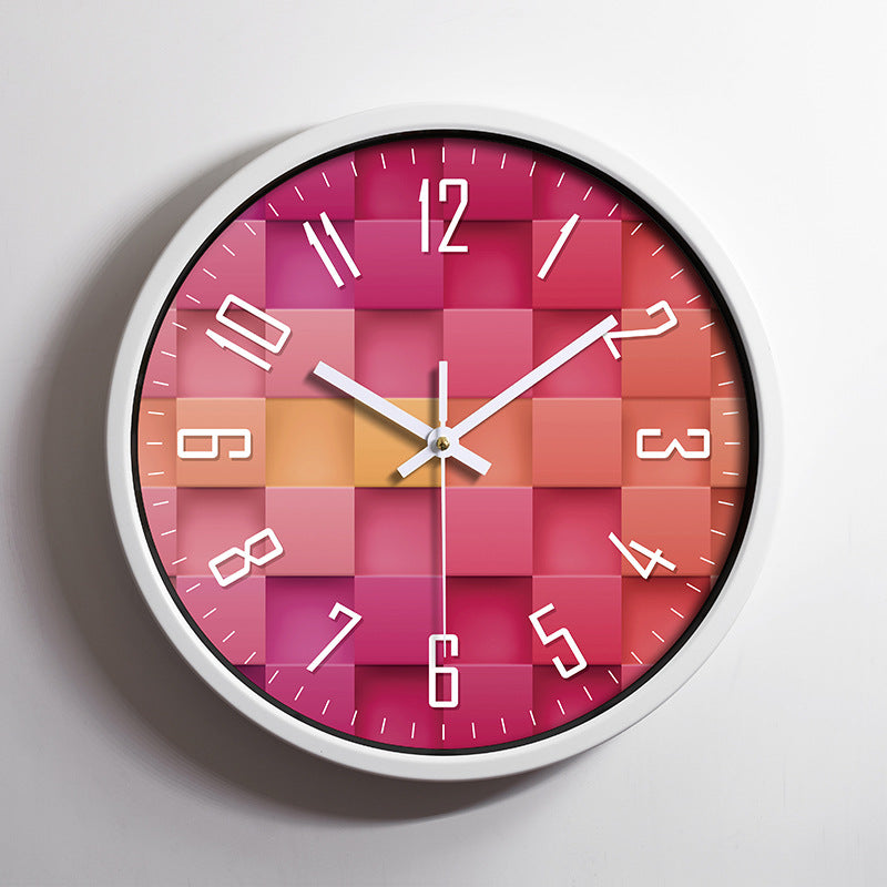 Simple Bedroom Wall Decor Silent Clock 12 Inches