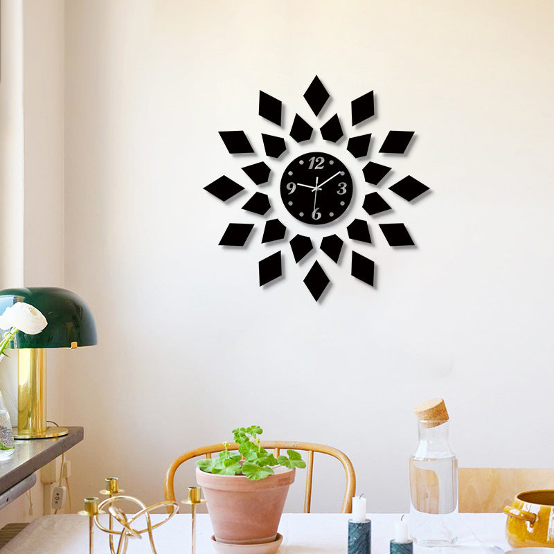 3D Sticker DIY Decorative Silent Wall Clock