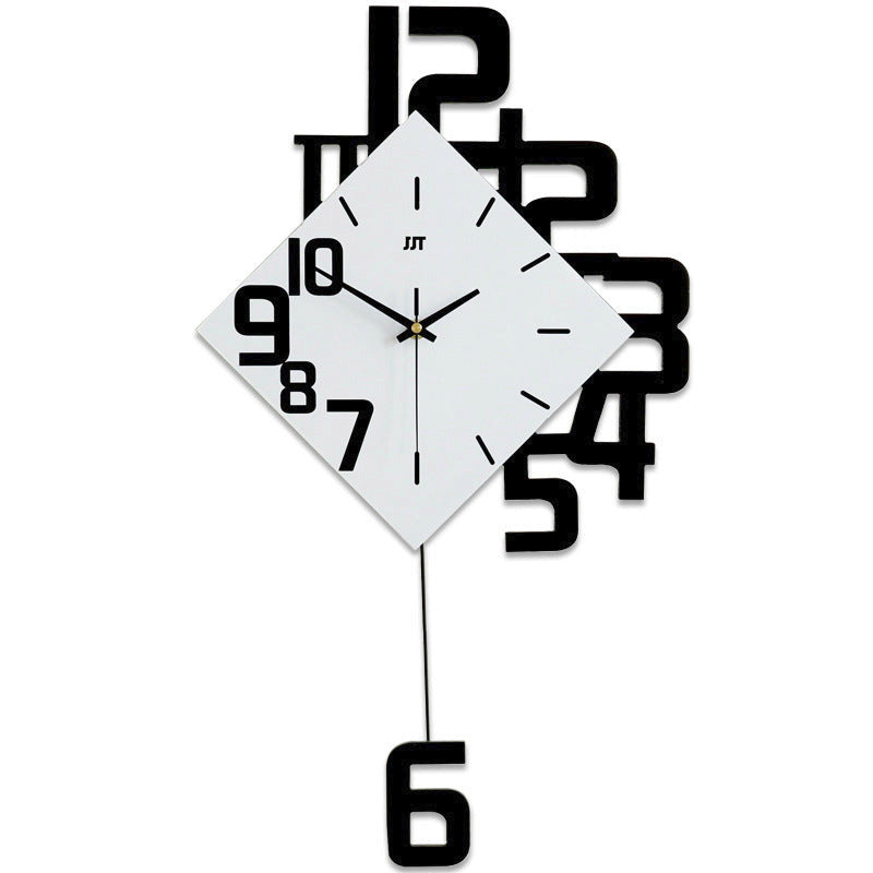 Oversized Pendulum Silent Wall Clock for Livingroom
