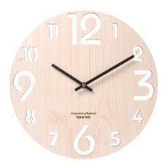 Modern Battery Operated Silent Wall Clock 10 Inches Wood Textured