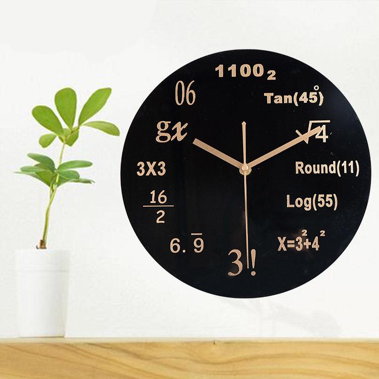 Mathematics Themed Silent Wall Clock