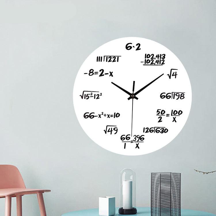 Mathematics Themed Silent Wall Clock