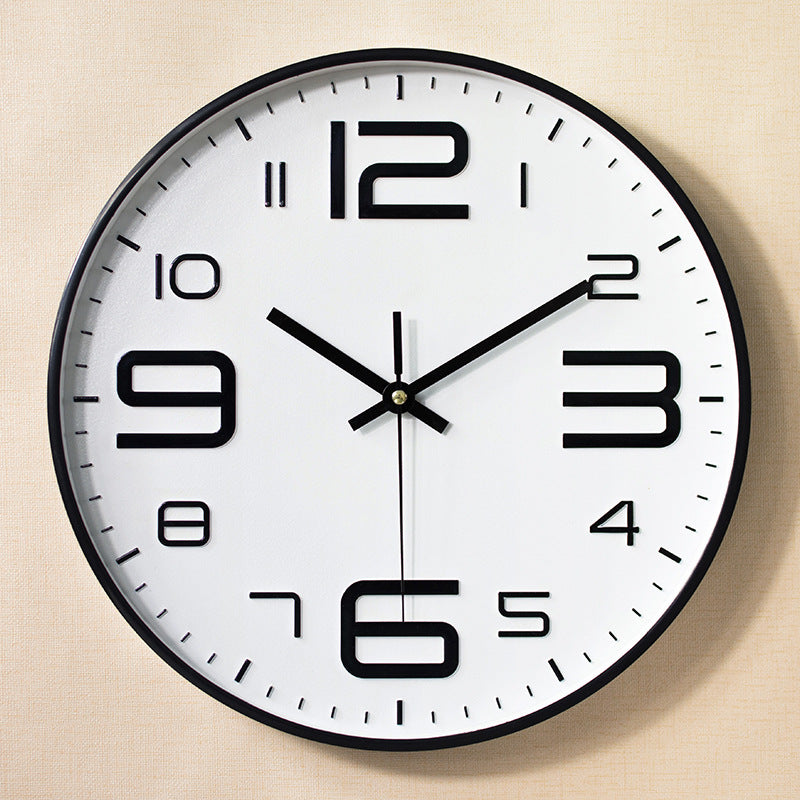 3D Big Numbers Silent Wall Clock 12 Inches