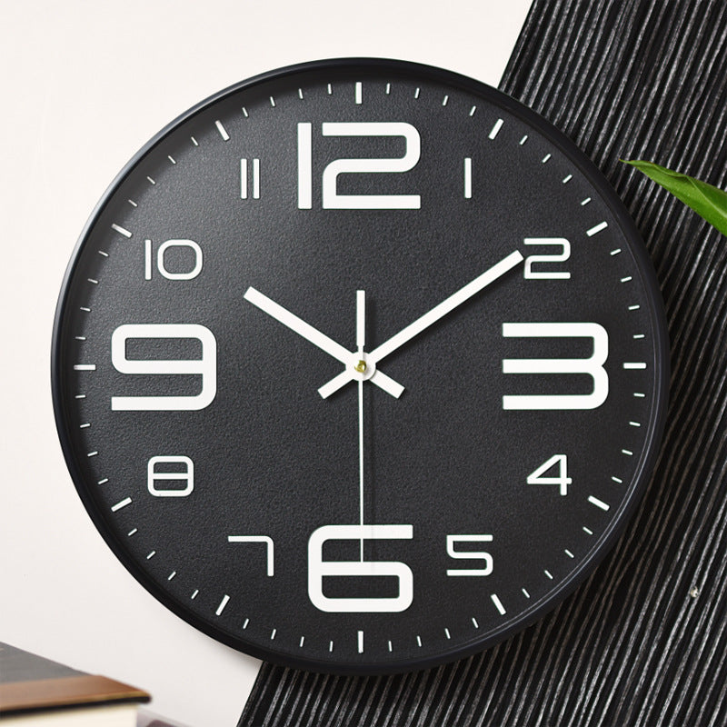 3D Big Numbers Silent Wall Clock 12 Inches
