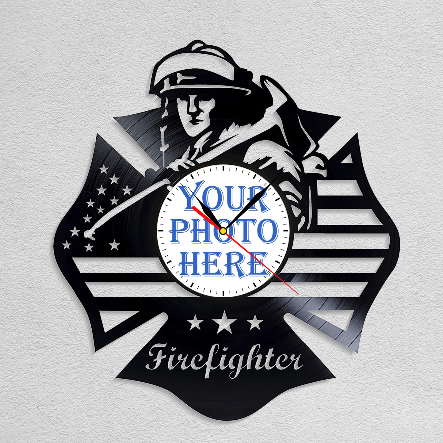 Graduation Gift for Firefighter Photo Clock for Firefighter Dad