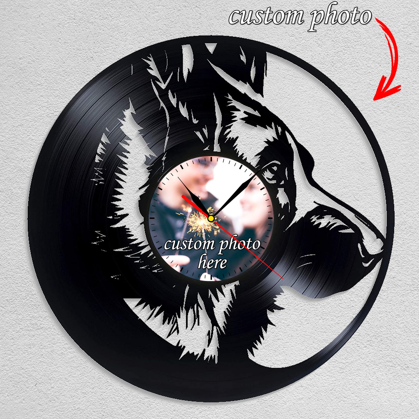 Photo Pet Memorial Gift for German Shephard Dog Owner Wall Clock