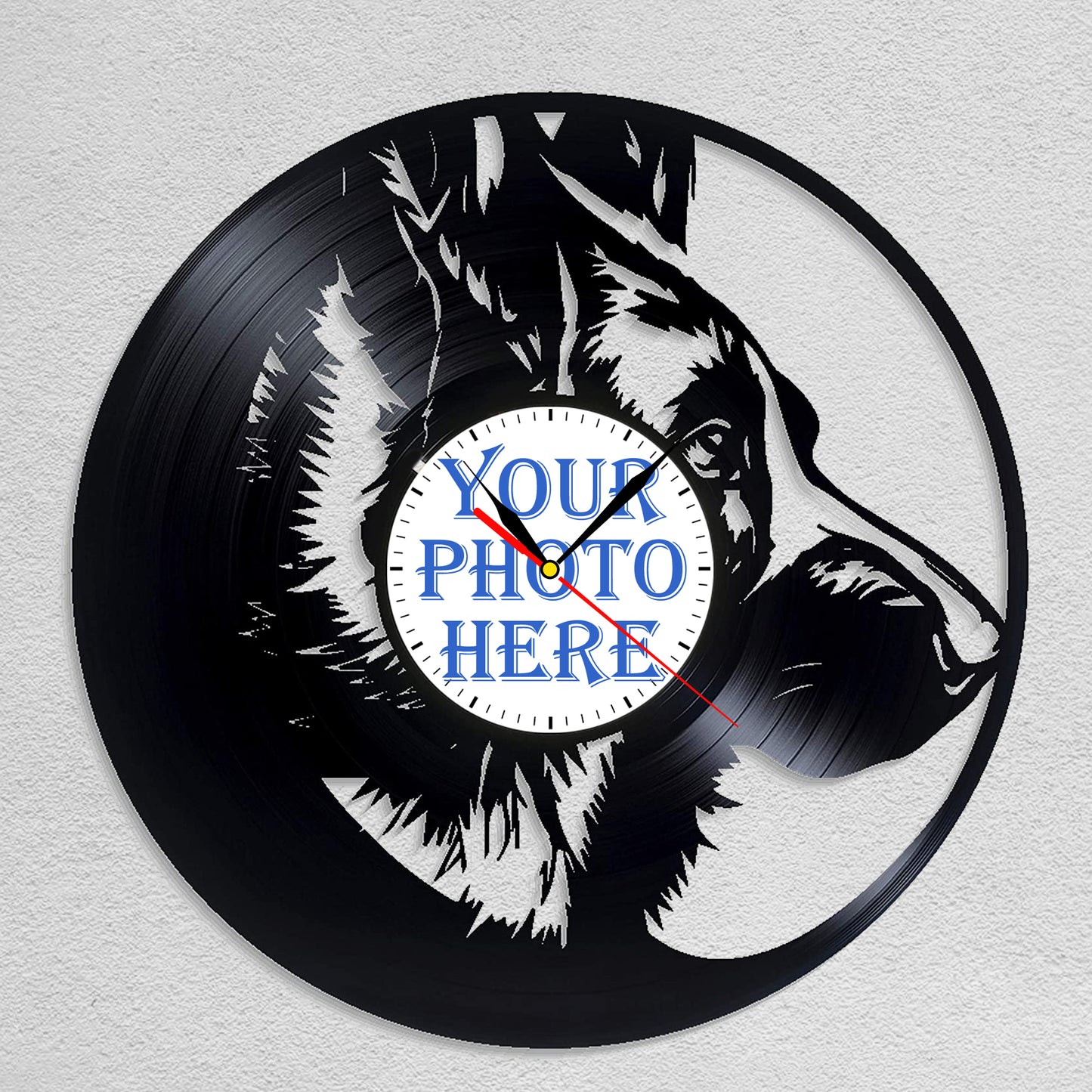 Photo Pet Memorial Gift for German Shephard Dog Owner Wall Clock