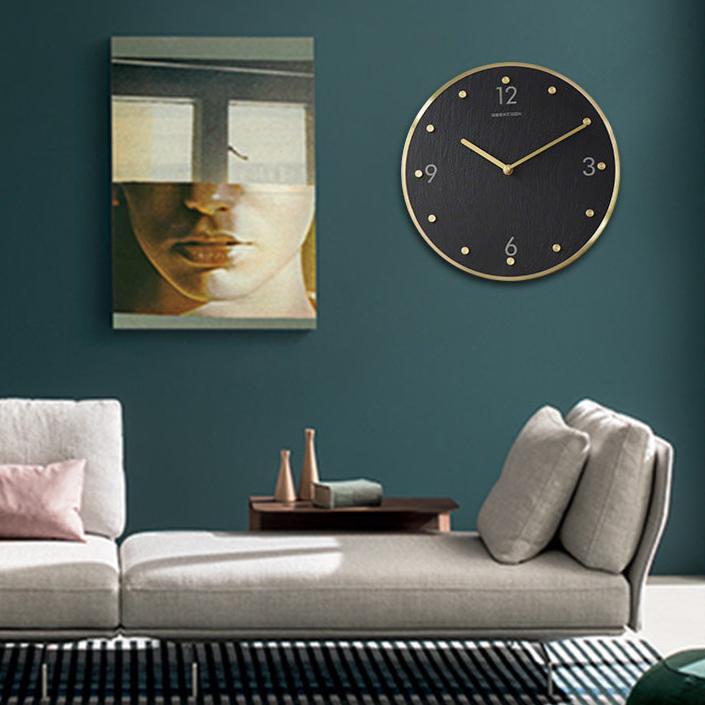 Natural Marble Pendulum Analog Silent Clock