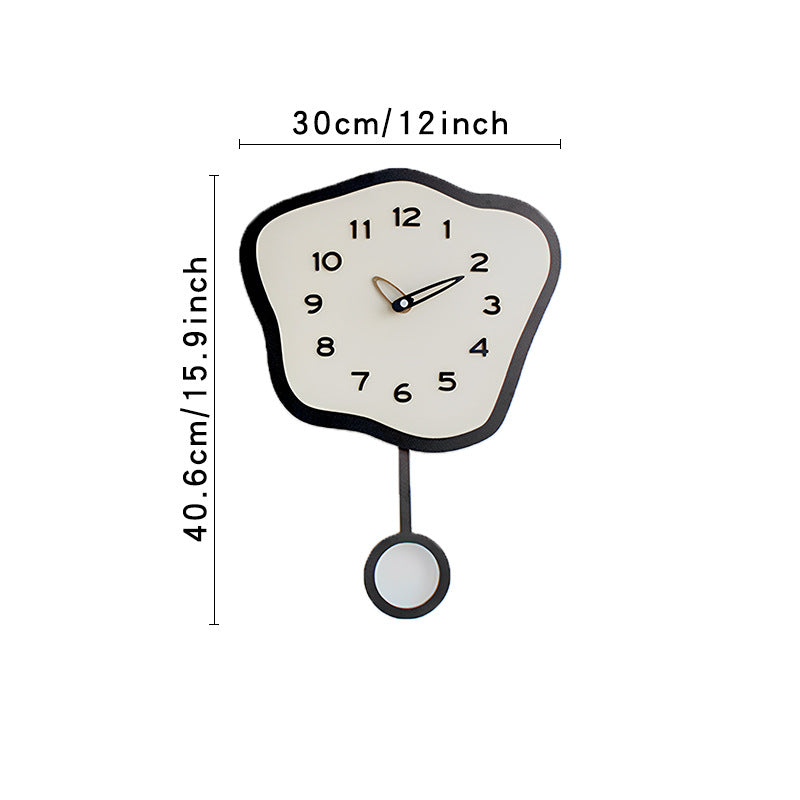 Odd Shaped Swinging Silent Pendulum Clock