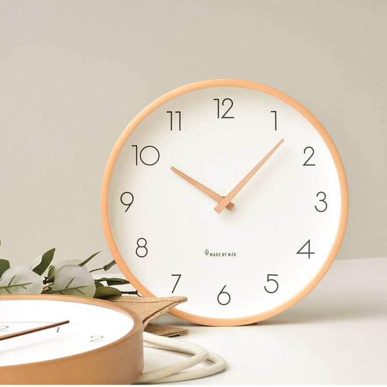 Nordic Minimalist Wooden Silent Wall Clock
