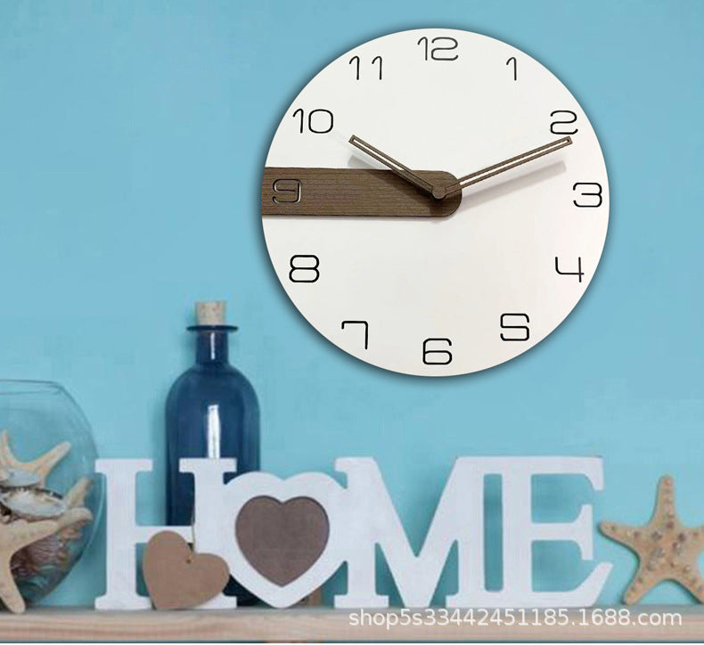 Modern Wooden Silent Wall Clock 12 Inches