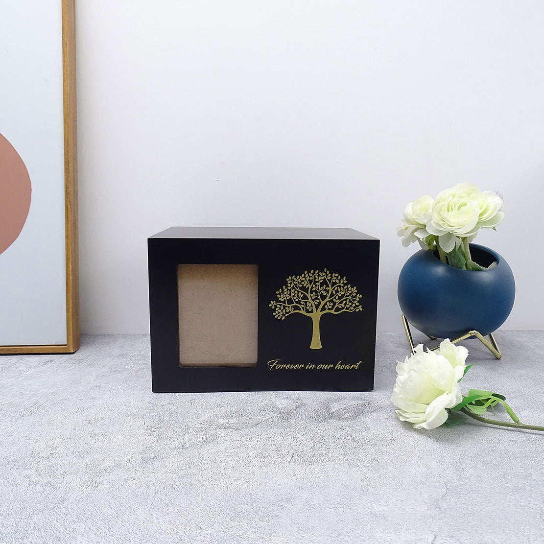 Custom Photo Wooden Urn Cremation, Pet Memorial Gift, Dog Loss Gift Loforay.com