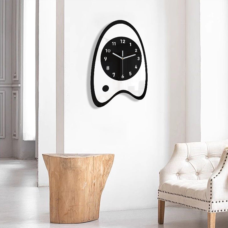 Cute Fish Bait Silent Pendulum Wall Clock