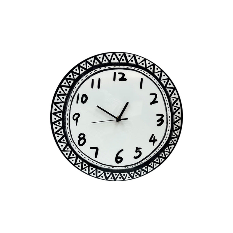 Hand Drawn Style Silent Wall Décor Clock
