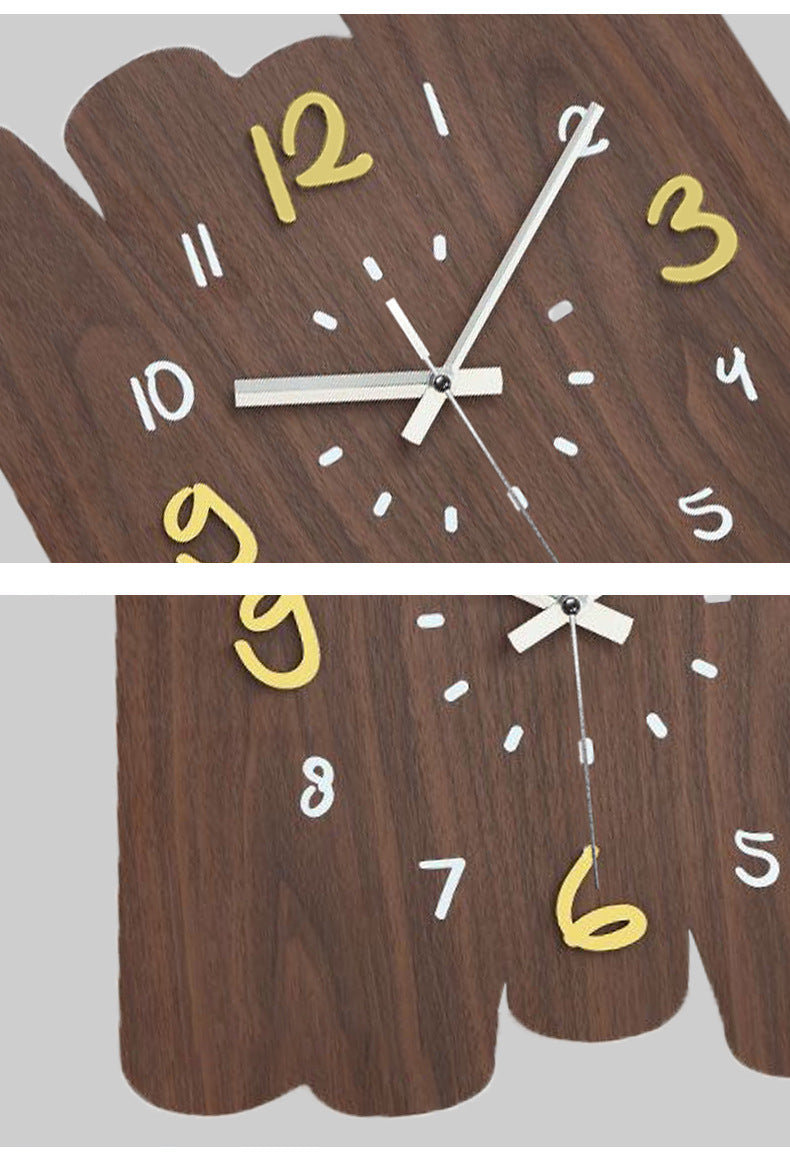 Paint Strokes Shaped Silent Wall Clock