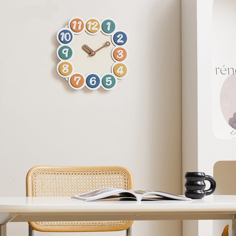 Cute Colorful Kids Bedroom Wall Clock